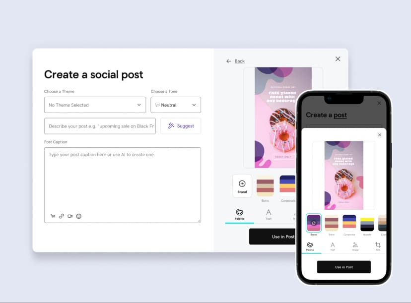 High-fidelity compose and preview or scheduling flows (replace with your image)